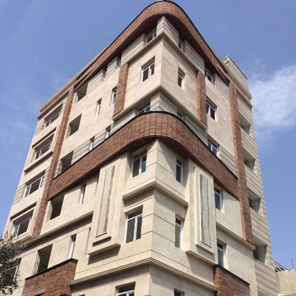 پروژه نما آجری ساختمان مسکونی نازی آباد