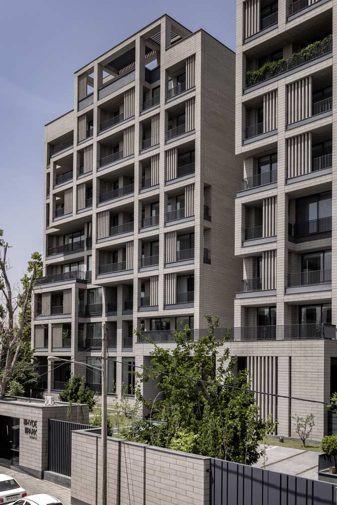 آجر نسوز نما مدرن آذرخش- طوسی روشن AB22251